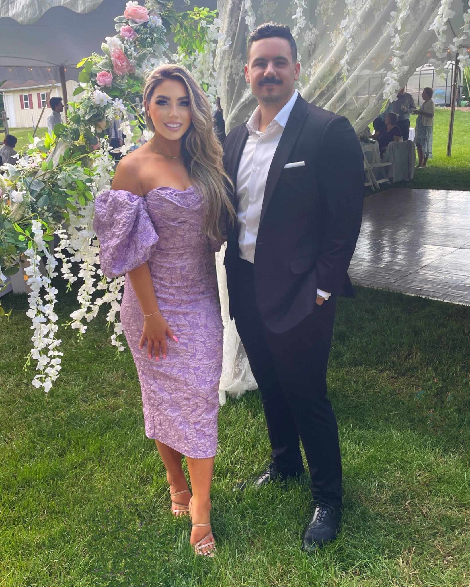 Summer wedding season is in full swing 🪻🍾💍 I am loving this floral lace dress from Shein- it was under $30!! The perfect wedding guest dress for a garden party reception! 

#LTKSeasonal #LTKWedding #LTKFindsUnder100