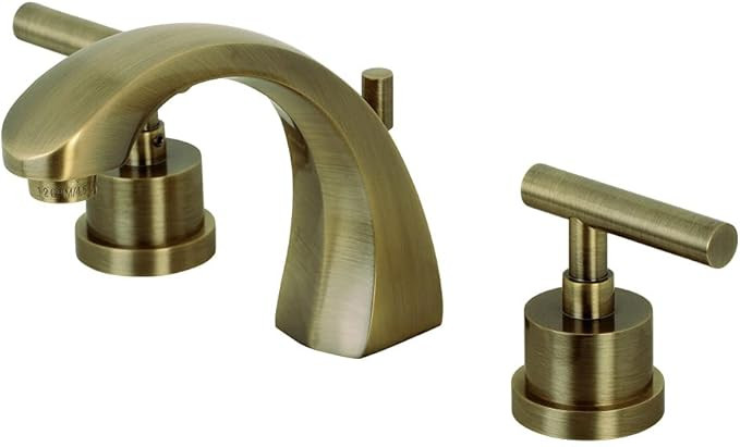 Kingston Brass KS4983CML Manhattan 8" Widespread Bathroom Faucet, Antique Brass | Amazon (US)