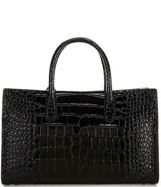 Michael Kors Scarlett Medium Crocodile Embossed Patent Leather Satchel Bag | Dillard's | Dillard's