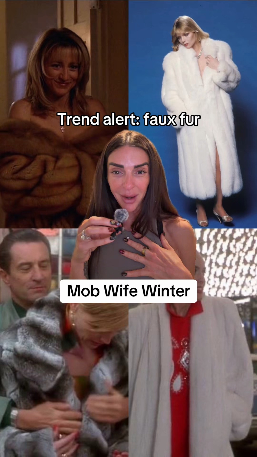 Trend alert: faux fur. I plan on having myself a mob wife winter!