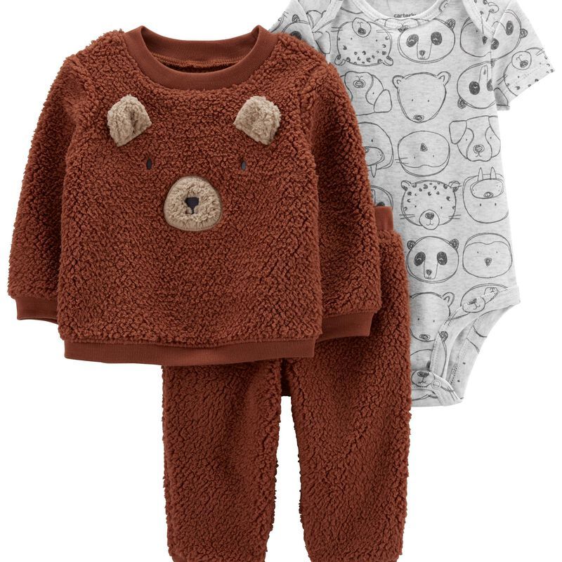 Baby 3-Piece Sherpa Bear Outfit Set | Carter's