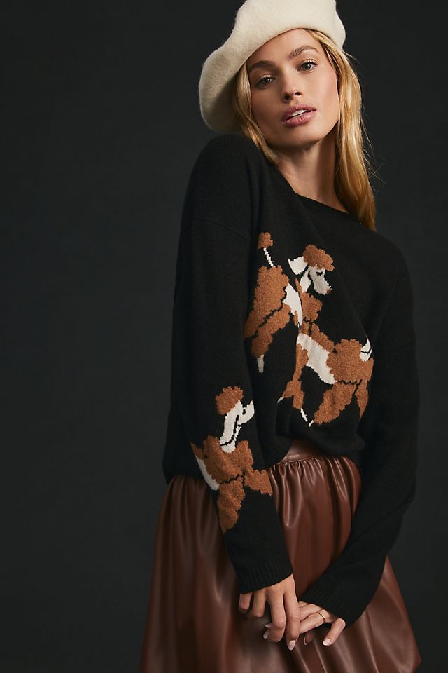Maeve Cashmere Intarsia Sweater | Anthropologie (US)