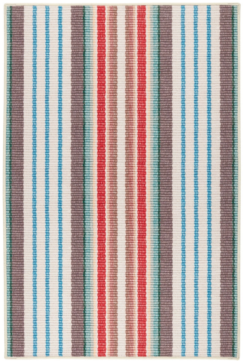 Ranch Stripe Multi Machine Washable Rug | Annie Selke