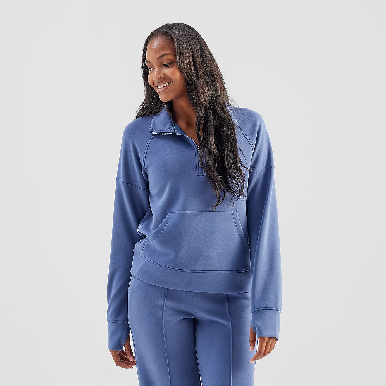 Freely Women's Katelyn Sandwashed Funnel Neck 1/4 Zip Pullover | Academy Sports + Outdoors