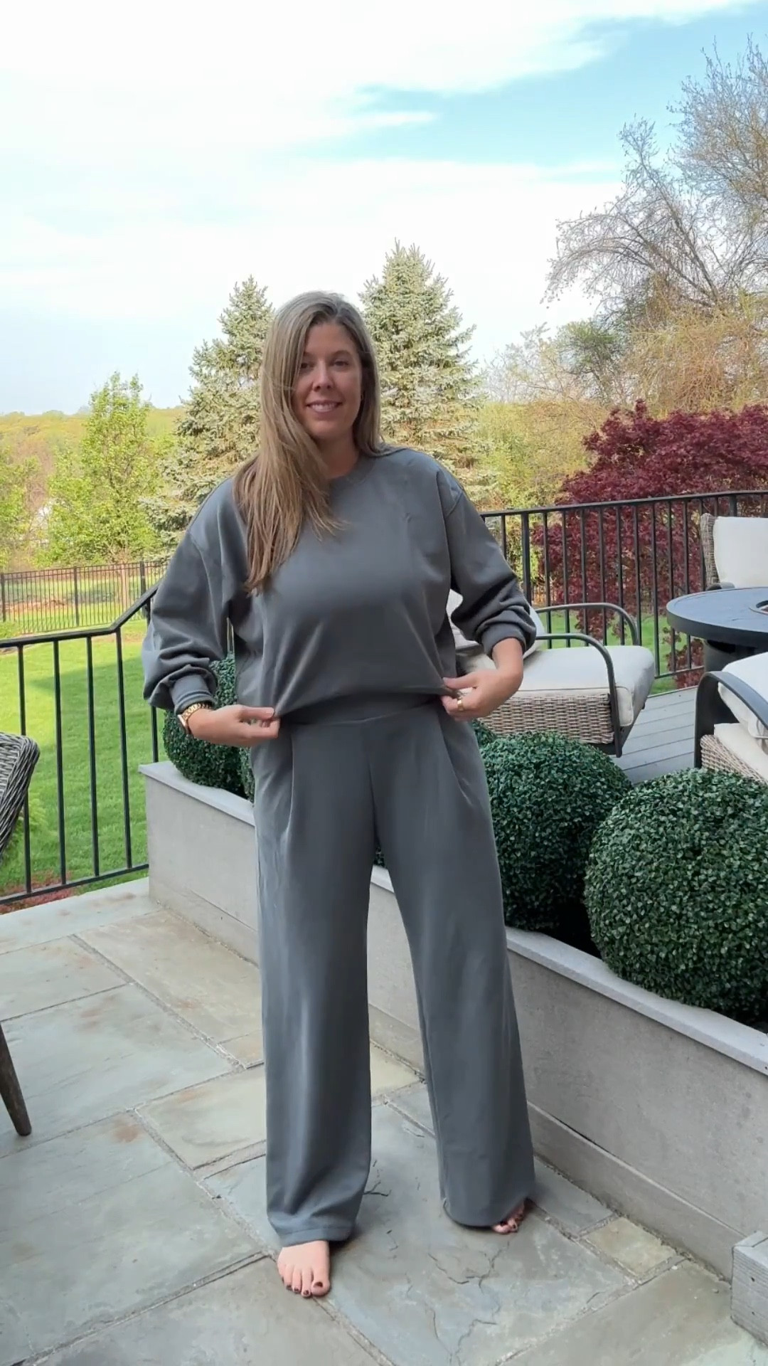 The most comfortable sweatsuit set from Amazon! Love the pleat detail on the pants and I’m wearing the color Slate Green.

#LTKFamily #LTKFindsUnder50 #LTKStyleTip

