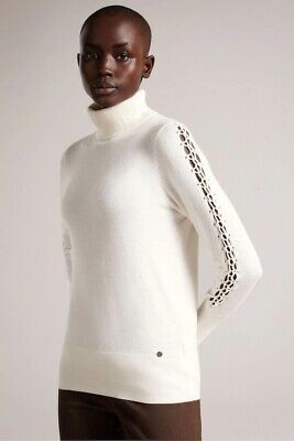 Ted Baker Maevia Roll Neck Sweater with Stitch Insert Size 2 MSRP: $195.00 | eBay US