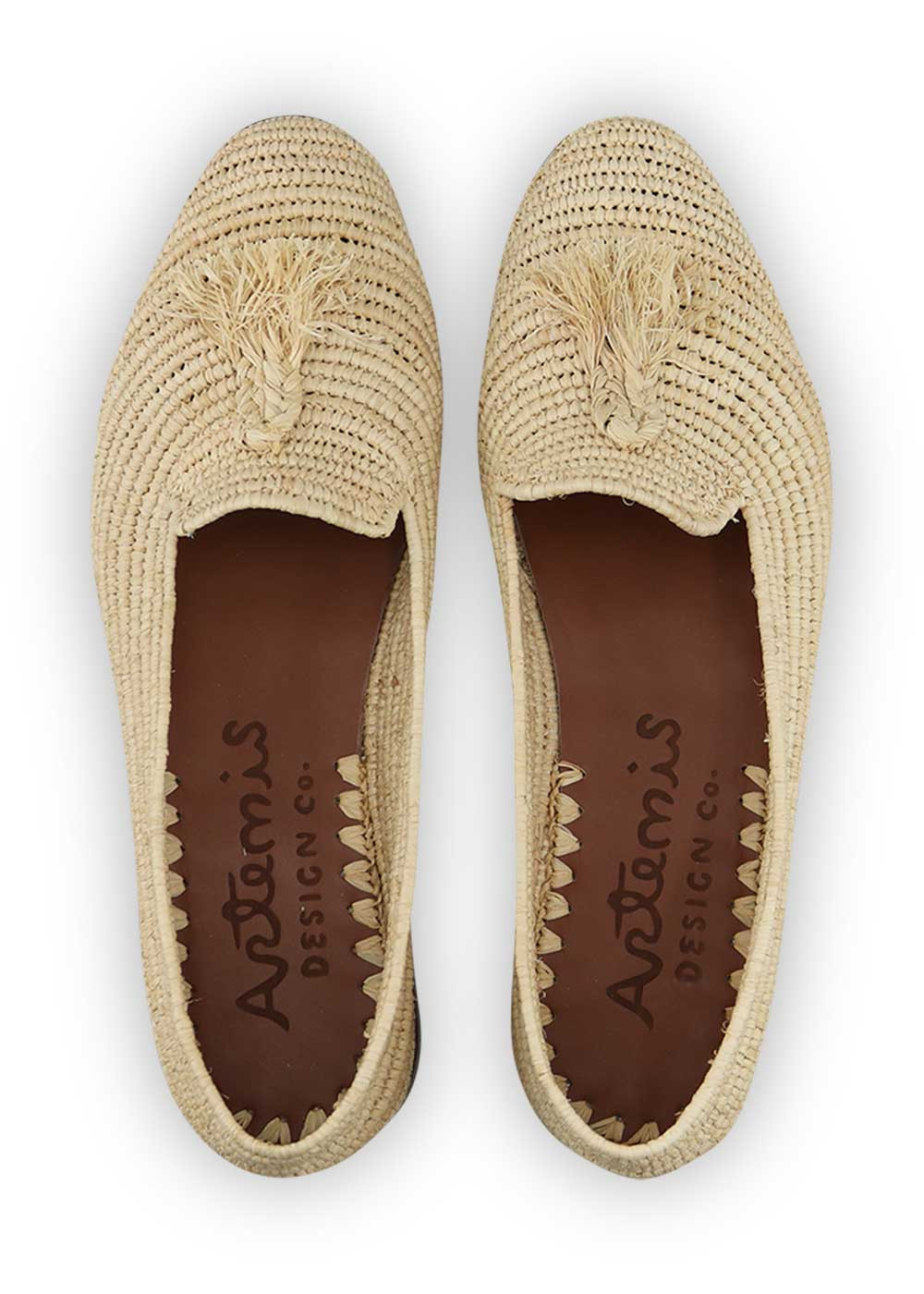 Women's Raffia Loafers, Natural | Artemis Design Co.