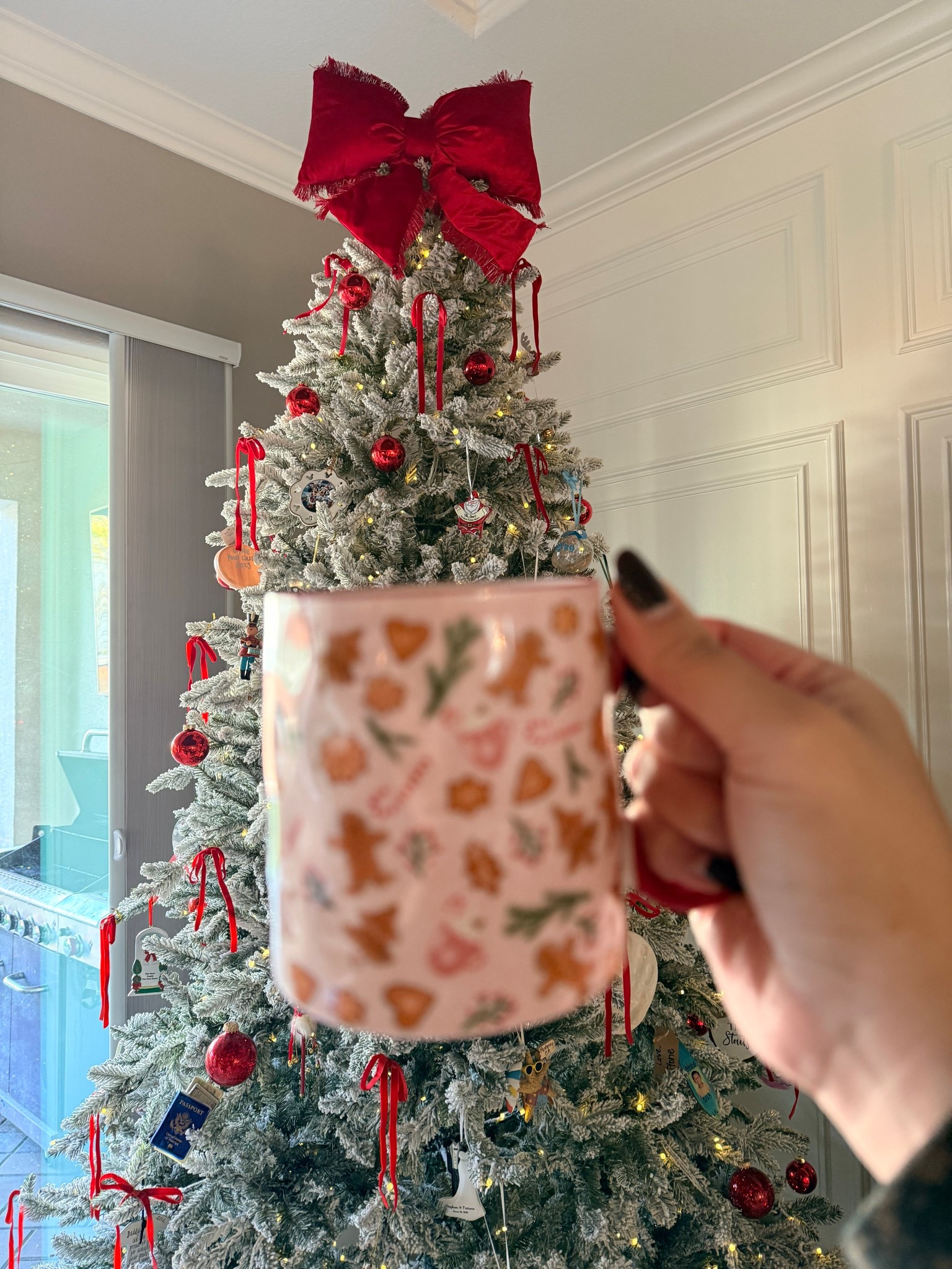 the cutest bow pillow 🎀 sits perfect at the top of our christmas tree🎄

comes in this beautiful deep red and christmas green♥️💚

(my mug is 10 strawberry street brand from home goods)

#LTKHome #LTKSeasonal #LTKHoliday