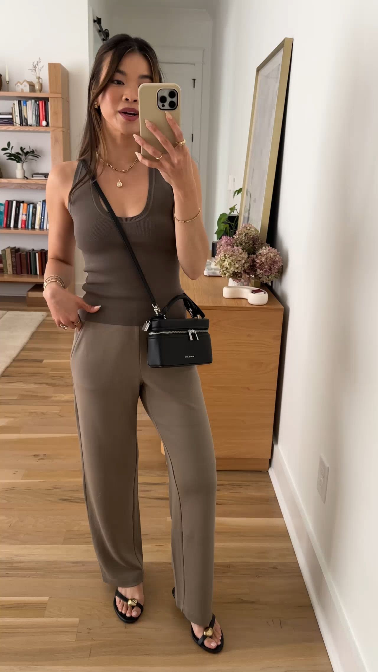 Sizing info:
•Tank size XS in Tarmac
•Pants size XXS in Brindle

petite fashion, get dressed with me, outfit inspiration, ootd, nashville outfit, Nashville influencer, petite style, vacation style, casual outfits, mom style, petite pants, spring outfits, spring outfit info, spring pants, spring outfit idea, spring top, spring bag, spring tank, spring shoes, travel pants, brown tank, summer tank, racerback tank 
 
@OAK + FORT 
 

#LTKPetite #LTKootd #LTKSeasonal