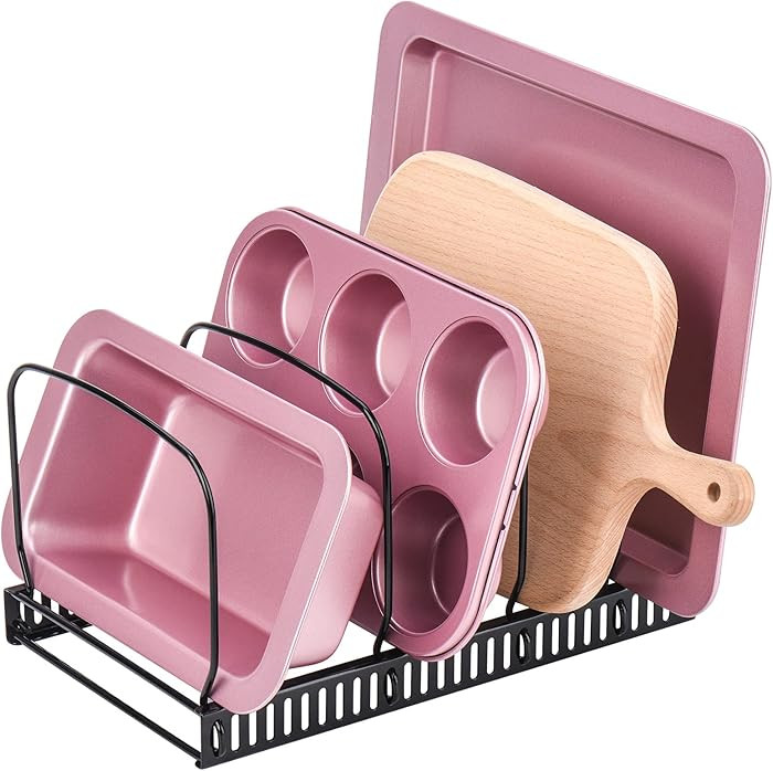Toplife 10+ Bakeware Organizer Rack for Kitchen Bakeware, Cookware, Dinnerware, Cutting Boards, P... | Amazon (US)