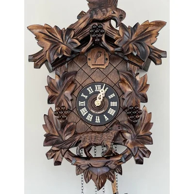 German Quartz Cuckoo Clock with Leaves, Bird, Fox & Grapes | Wayfair North America