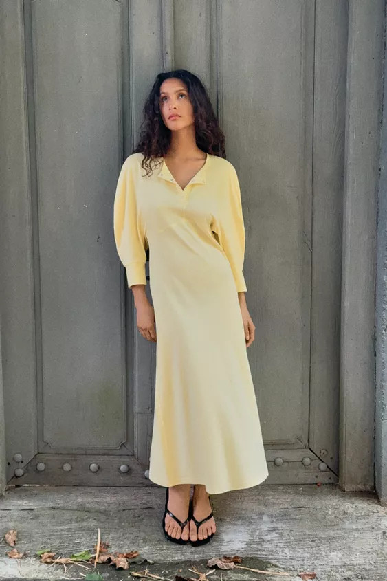 BUTTONED MIDI DRESS | Zara UK