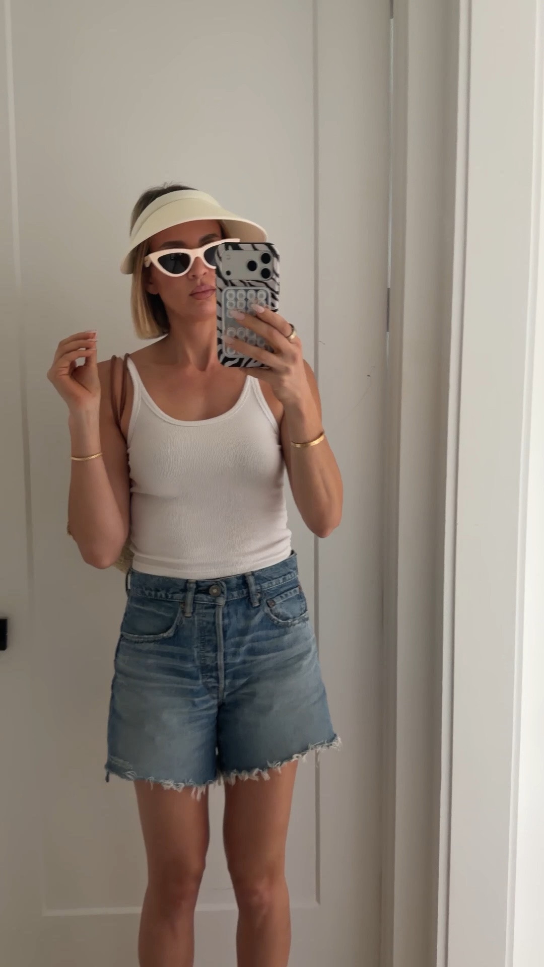 Size down in the shorts. One size. The top is old from H&M. I love this visor so much I have it in three colors. ￼ shoes run TTS. ￼


@Steve Madden US

#LTKootd #LTKstorytime #LTKSeasonal