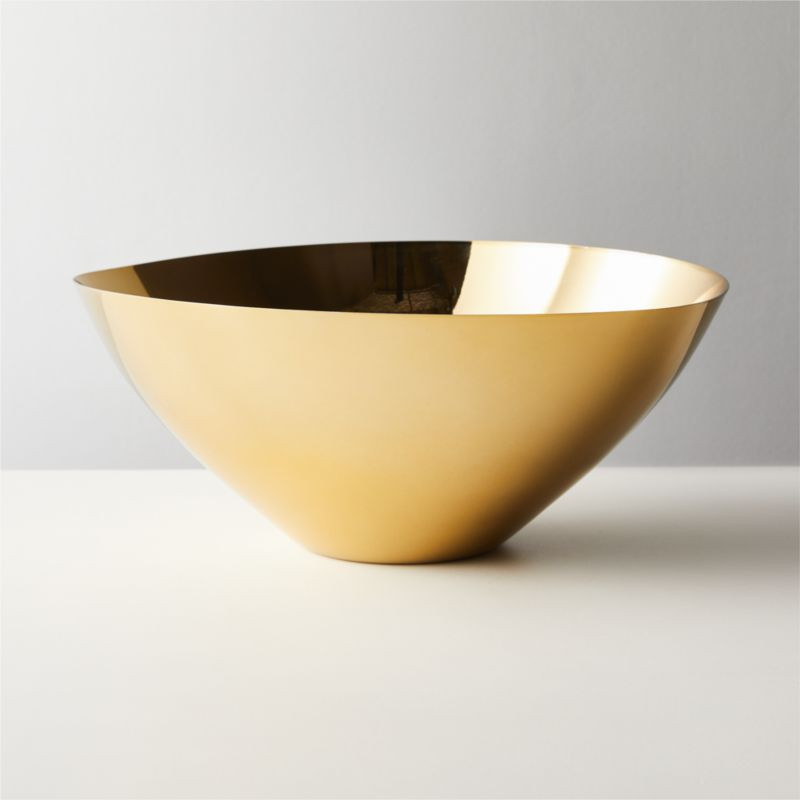 Bennett Gold Serving Bowl + Reviews | CB2 | CB2