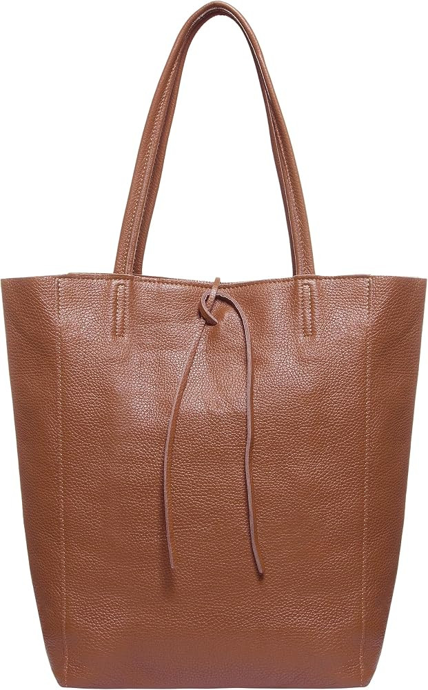 Unstructured bag, raw unlined interior with zip pocket, top zipper, side ties, folds flat, fits a... | Amazon (US)