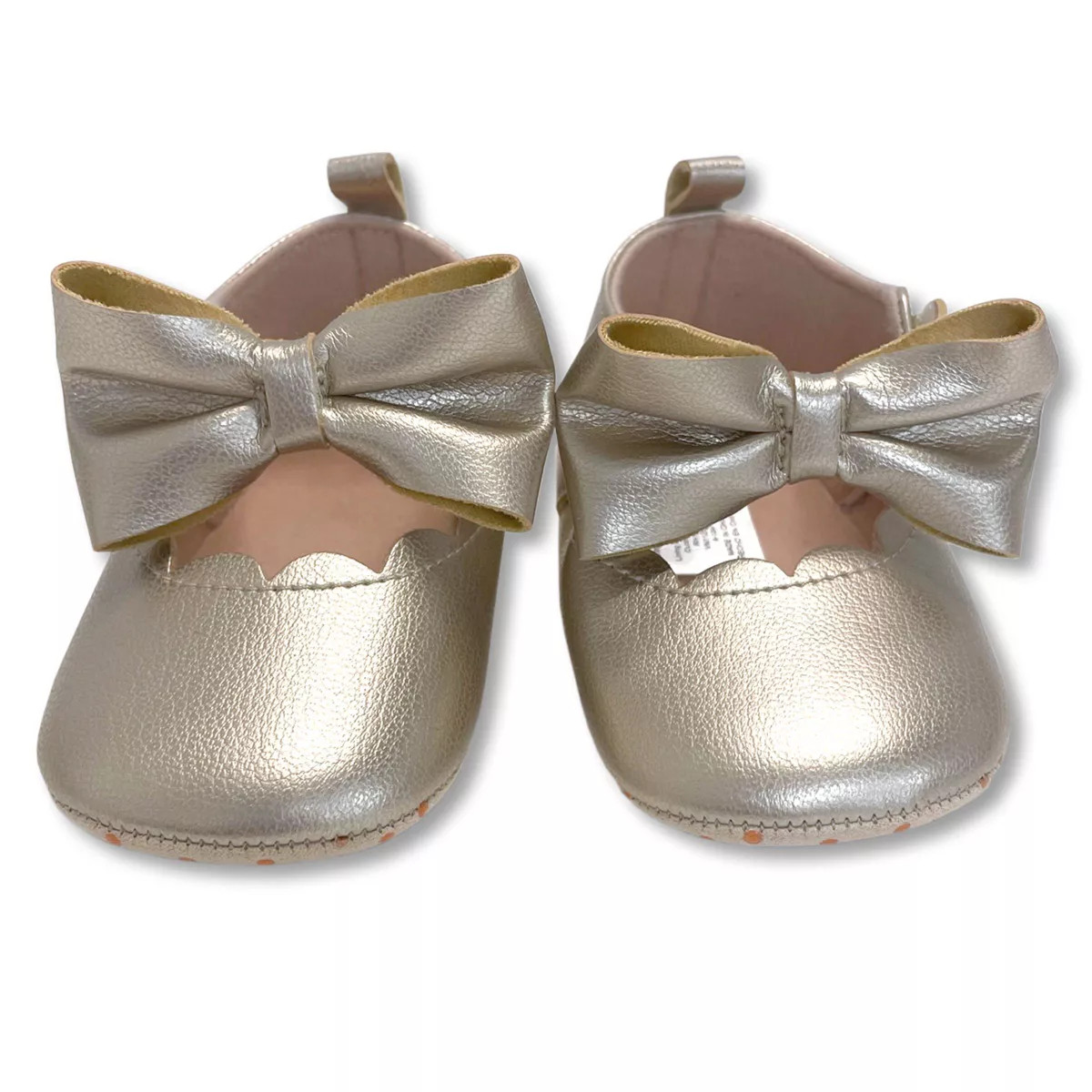 Baby Girls' Bow Crib Shoes - Cat & Jack™ Gold | Target