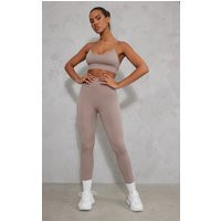 Taupe Basic Seamless High Waist Gym Leggings | PrettyLittleThing UK
