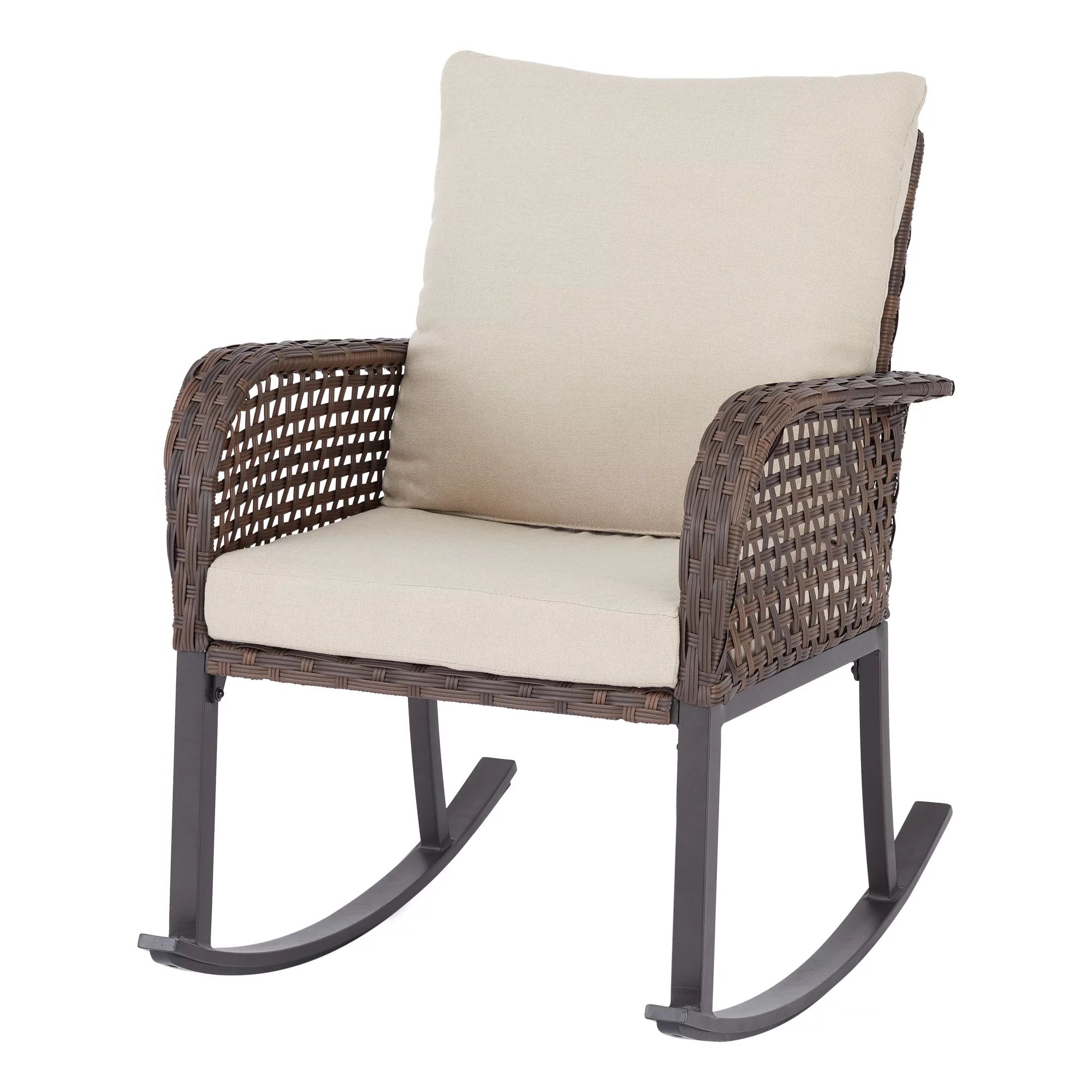 Mainstays Tuscany Ridge Outdoor Dining Height Rocking Chair, Tan | Walmart (US)