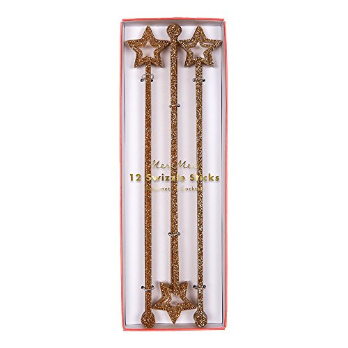Meri Meri Gold Acrylic Star Swizzle Sticks | Amazon (US)