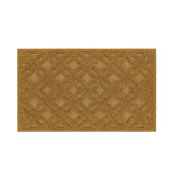 allen + roth 2-ft x 3-ft Brown/Tan Polyester Rectangular Indoor or Outdoor Door Mat | Lowe's