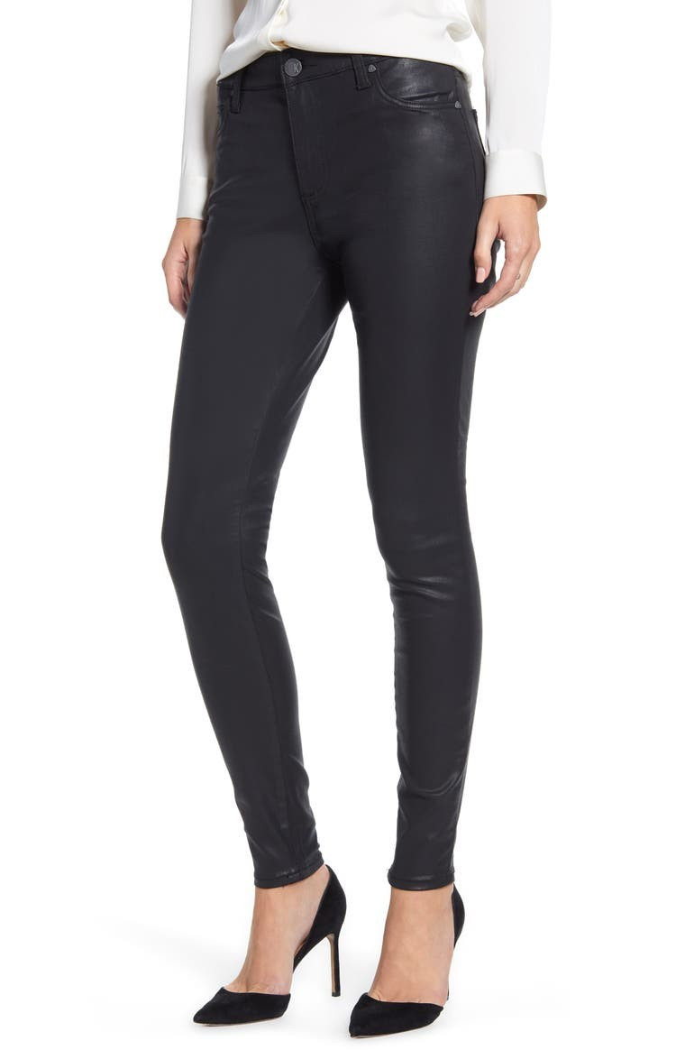 Donna Coated High Waist Skinny Pants | Nordstrom