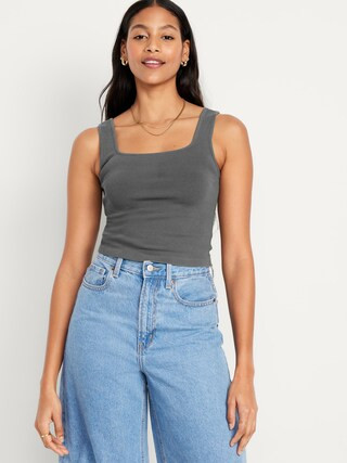 Ultra-Crop Rib-Knit Tank Top | Old Navy (US)