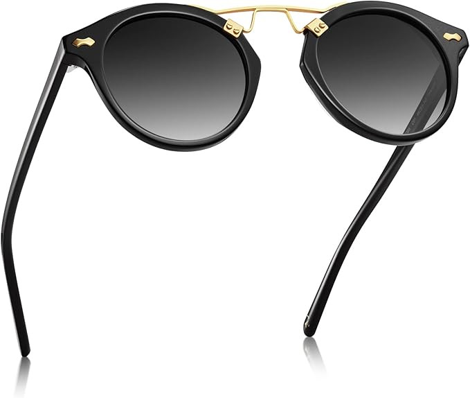 CARFIA Small Face Acetate Polarized Sunglasses for Women UV Protection, Retro Double Bridge Eyewe... | Amazon (US)