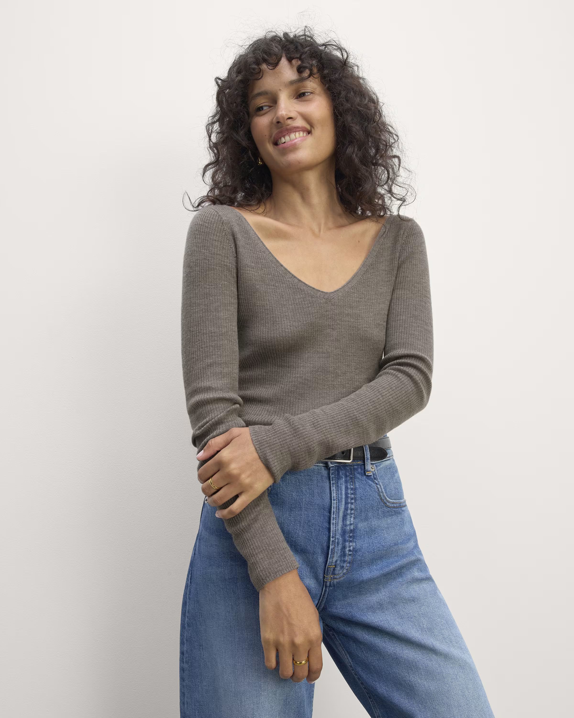 The Off-Shoulder Top in Ultrasoft Merino | Everlane