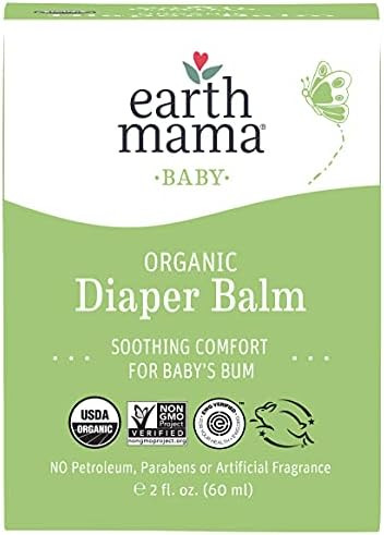 Organic Diaper Balm by Earth Mama Safe Calendula Cream to Soothe and Protect Sensitive Skin, Non-... | Amazon (US)