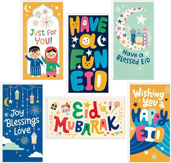 Hallmark Eid Mubarak Envelopes and Cards Assortment for Kids (36 Eid Money Cards with Envelopes) ... | Amazon (US)