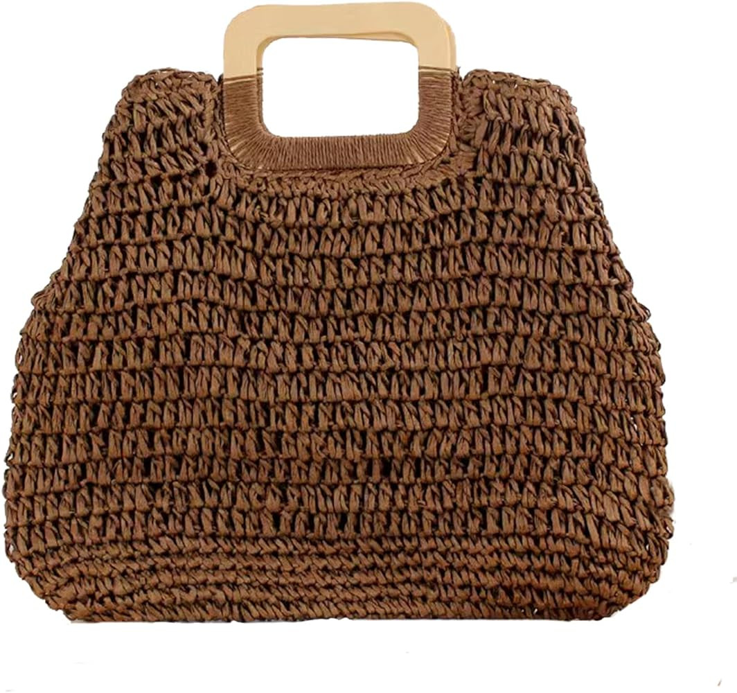 Straw Beach Bag,Women Hobo Summer Woven Large Handbags Straw Tote Bag with Lining Pockets for Dai... | Amazon (US)