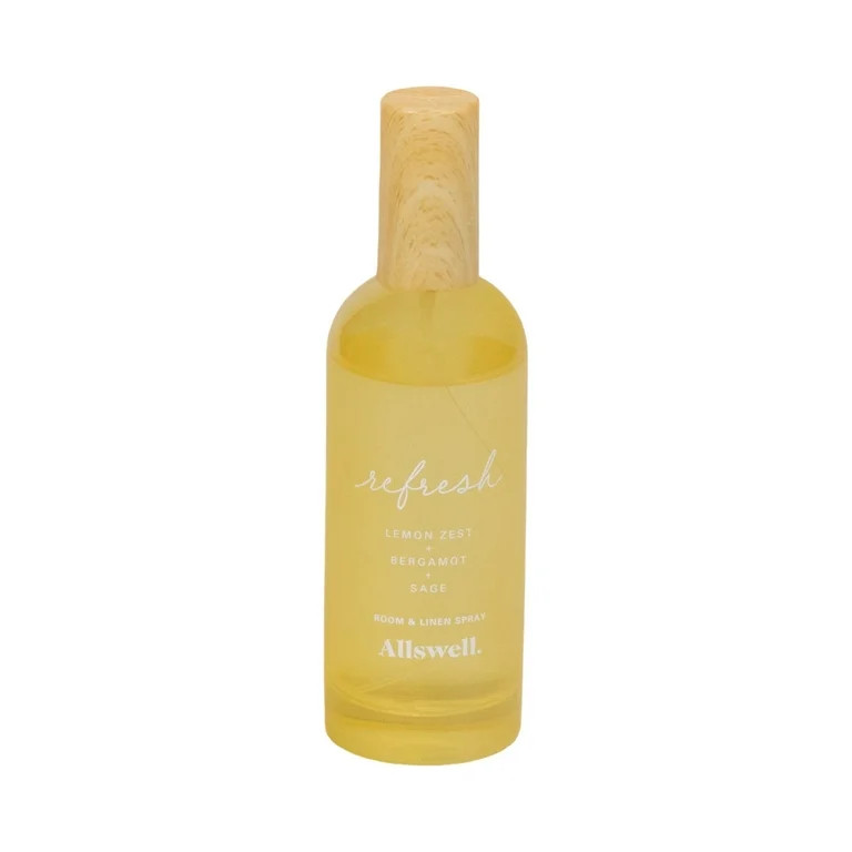 Allswell Refresh (Lemon Zest + Bergamot + Sage) Scented Room & Linen Spray 3.4 Fl oz (100mL). | Walmart (US)