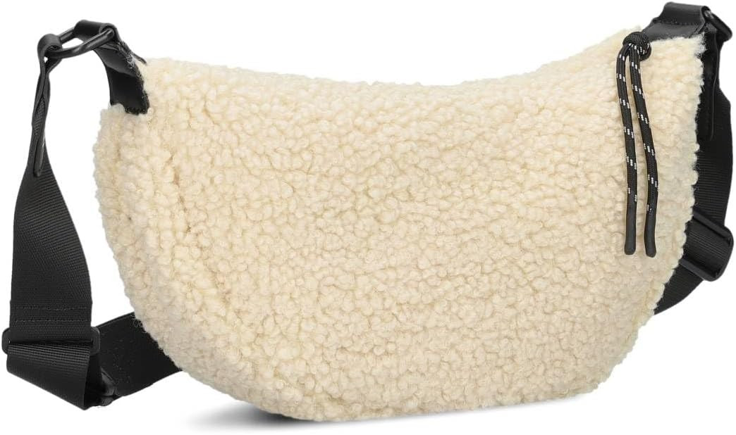 Zwei Damen Handtasche Teddy TED50 Moon-Bag 3 Liter Kuschelige Trend-Tasche aus Teddy-Kunstfell in... | Amazon (DE)
