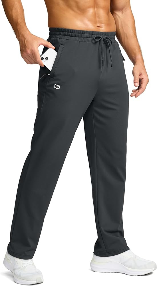 G Gradual Men's Fleece Lined Pants with 3 Zipper Pockets Water Resistant Winter Warm Hiking Pants... | Amazon (US)