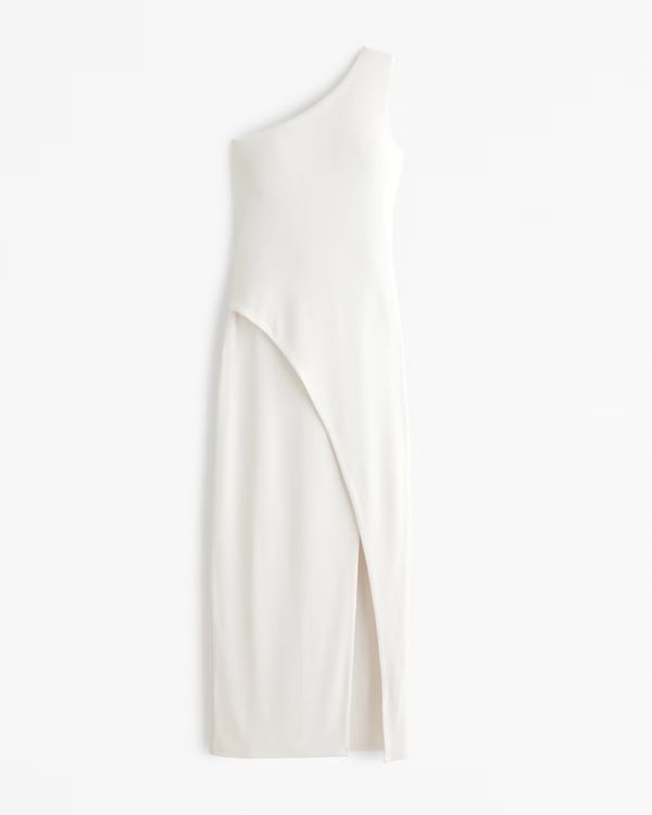 One-Shoulder Knit Maxi Dress | Abercrombie & Fitch (UK)