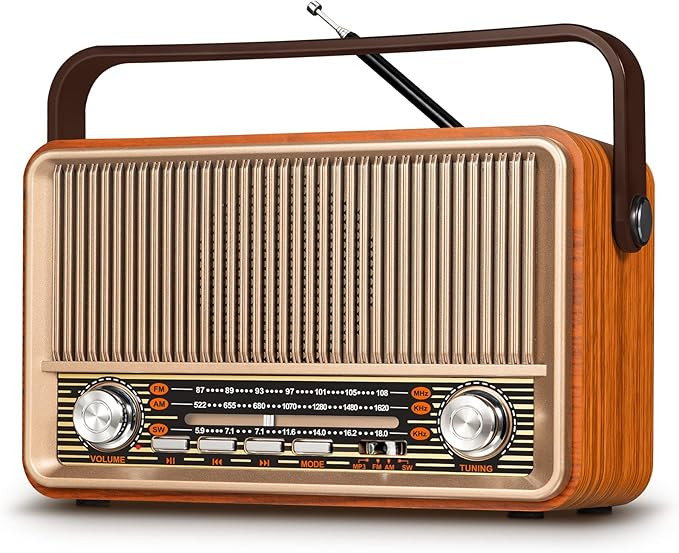 PRUNUS J-120 Radio Portable AM FM, Gifts for Mom Father, Plug in Wall or Rechargeable Battery Pow... | Amazon (US)