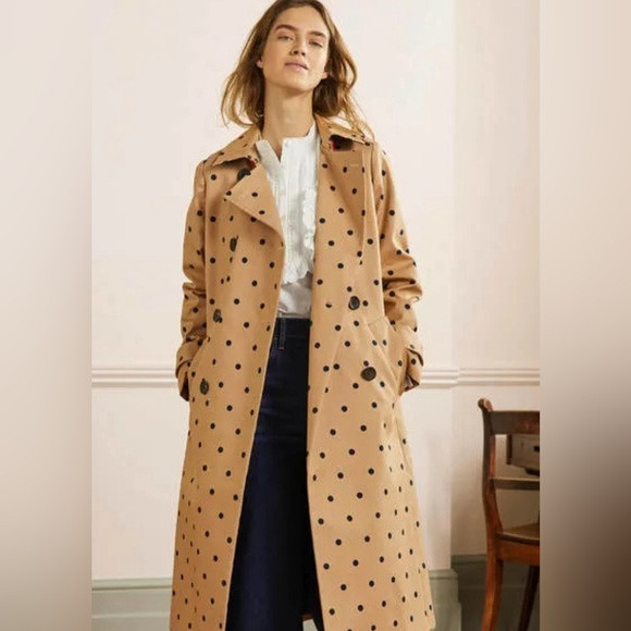 NWOT Boden Printed Cotton Trench Coat | Poshmark