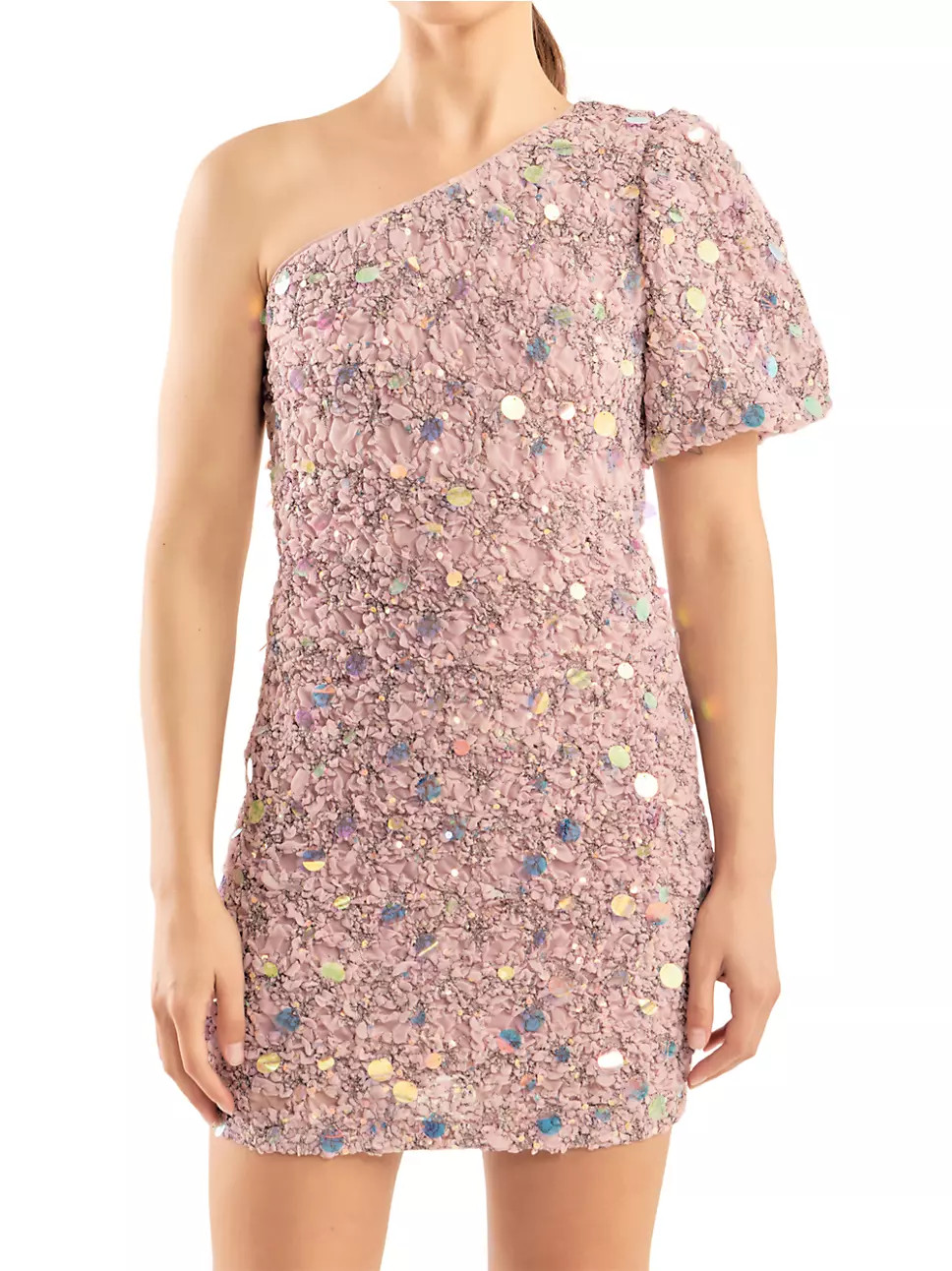 Endless Rose One Shoulder Sequin Mini Dress | Saks Fifth Avenue