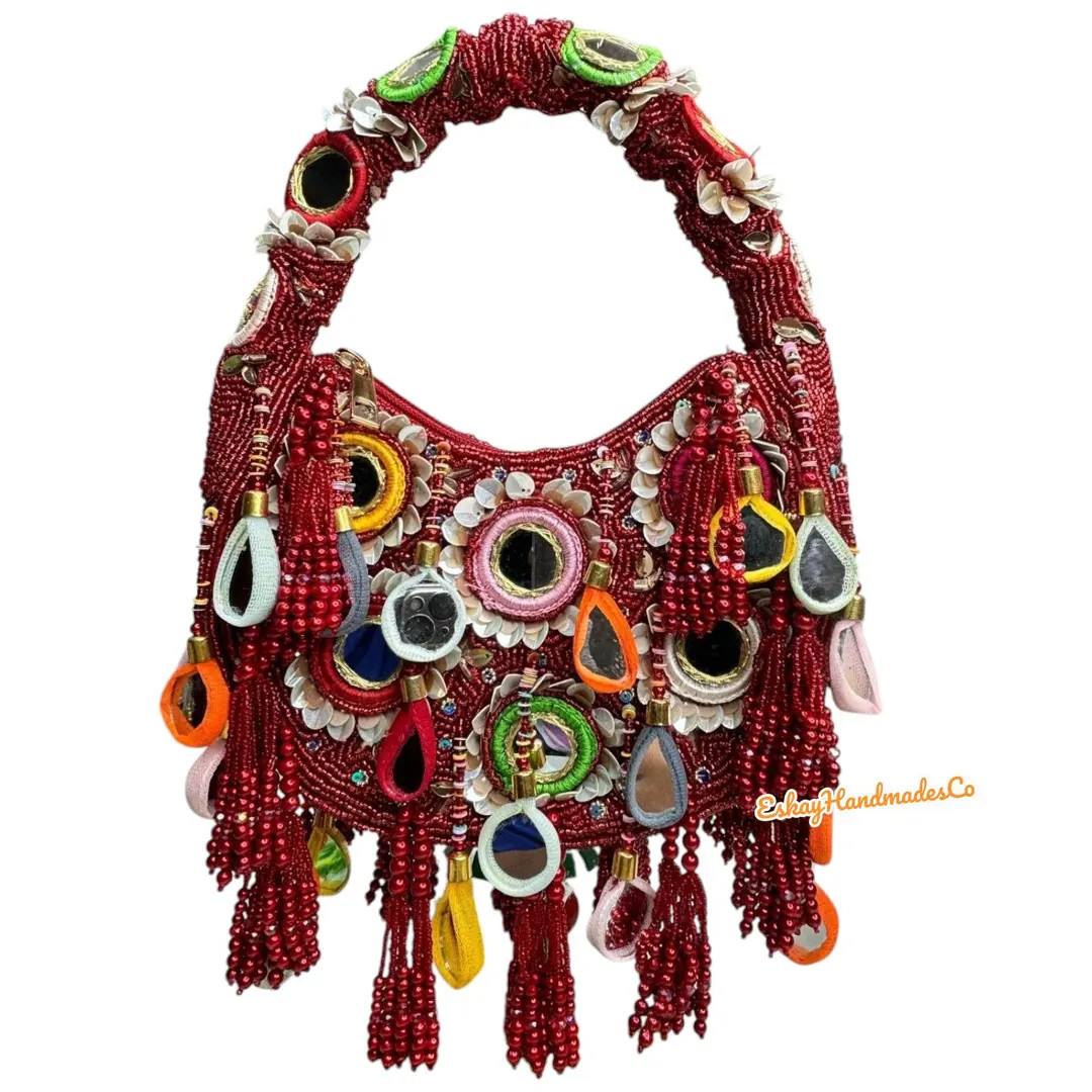 Banjara beaded party mirror clutch purse for women Gift for her | Etsy (US)