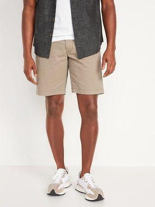 Straight Lived-In Khaki Non-Stretch Shorts for Men - 9-inch inseam | Old Navy (US)