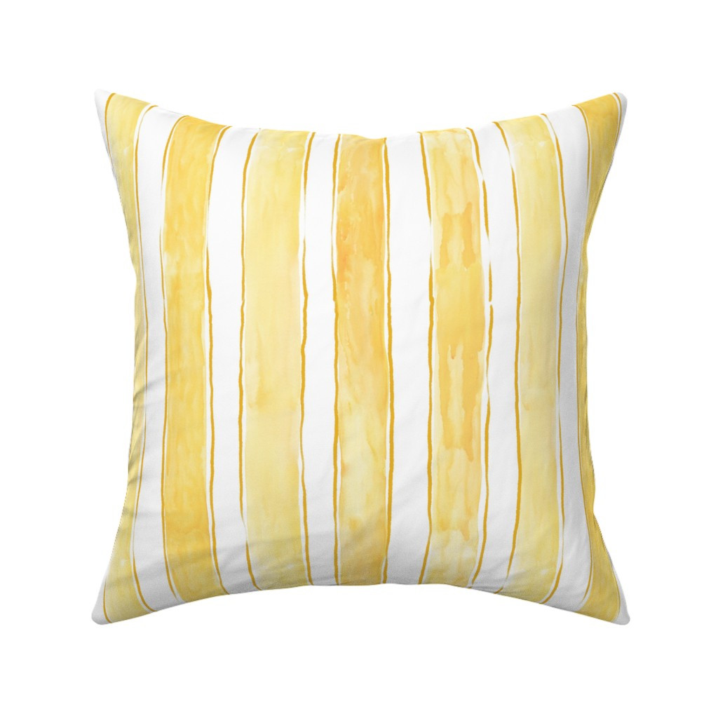 Throw Pillow in Sunny Stripe | Spoonflower