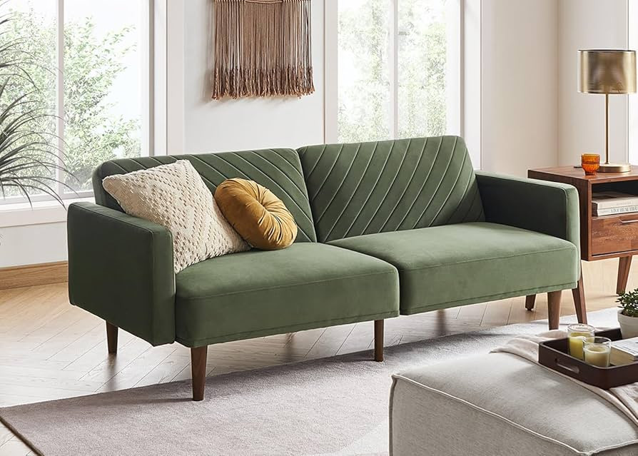 mopio Futon Sofa Bed, Couch, Small Sofa, Sleeper Sofa, Loveseat, Mid Century Modern Futon Couch, ... | Amazon (US)