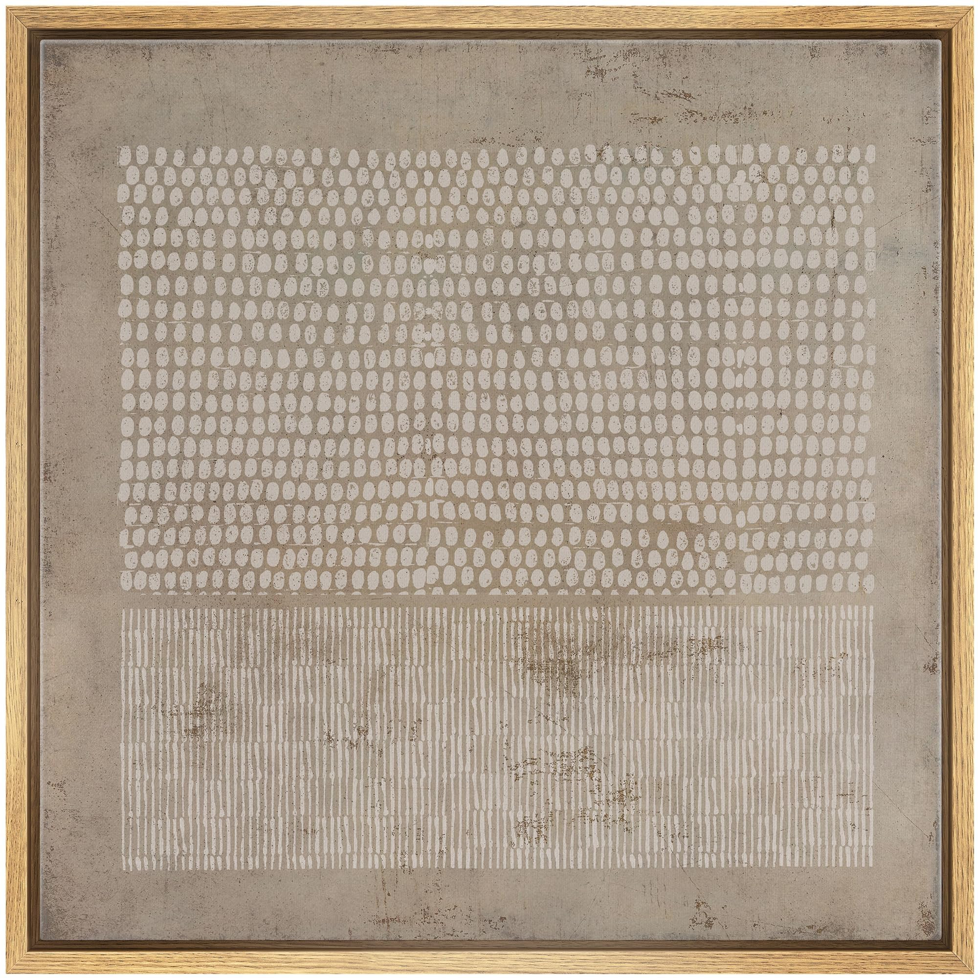 SIGNWIN Framed Canvas Print Wall Art Gunge Dark Pastel Geometric Pattern Abstract Shapes Illustra... | Amazon (US)