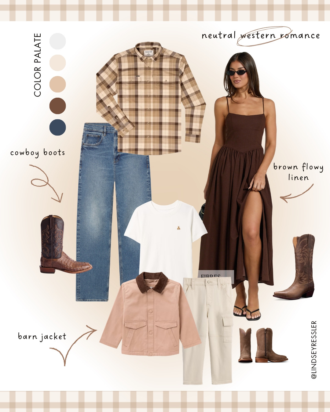 Fall family photo outfits that actually look good together 🤎📸

If you’re planning family photos this fall, save this one! 🍂 I’m loving the neutral western look this year — warm browns, creamy whites, denim, and just the right amount of western-inspired details. 🤠

The goal: coordinated, not matchy-matchy ✨ Think textures, earthy tones + a mix of casual and elevated pieces so everyone looks pulled together without looking overly styled.

🤎 Neutral fall color palette
👖 Denim + western boots
🤍 Flowy white dress
🍂 Easy layers for the whole family
📸 Perfect for fall family photos

Save this for your fall photo outfit inspo + shop the looks on LTK!

#LTKStyle #LTKFamily #LTKFindsUnder100 #FallFamilyPhotos #FamilyPhotoOutfits #FallOutfitIdeas #FamilyPictureOutfits #FallFamilyPictures #WesternStyle #NeutralStyle #WesternFashion #FamilyPhotoInspiration #FallStyle #FallFashion #OutfitInspo #FamilyOutfitIdeas 

 #LTKmomlife #LTKSeasonal #LTKKids