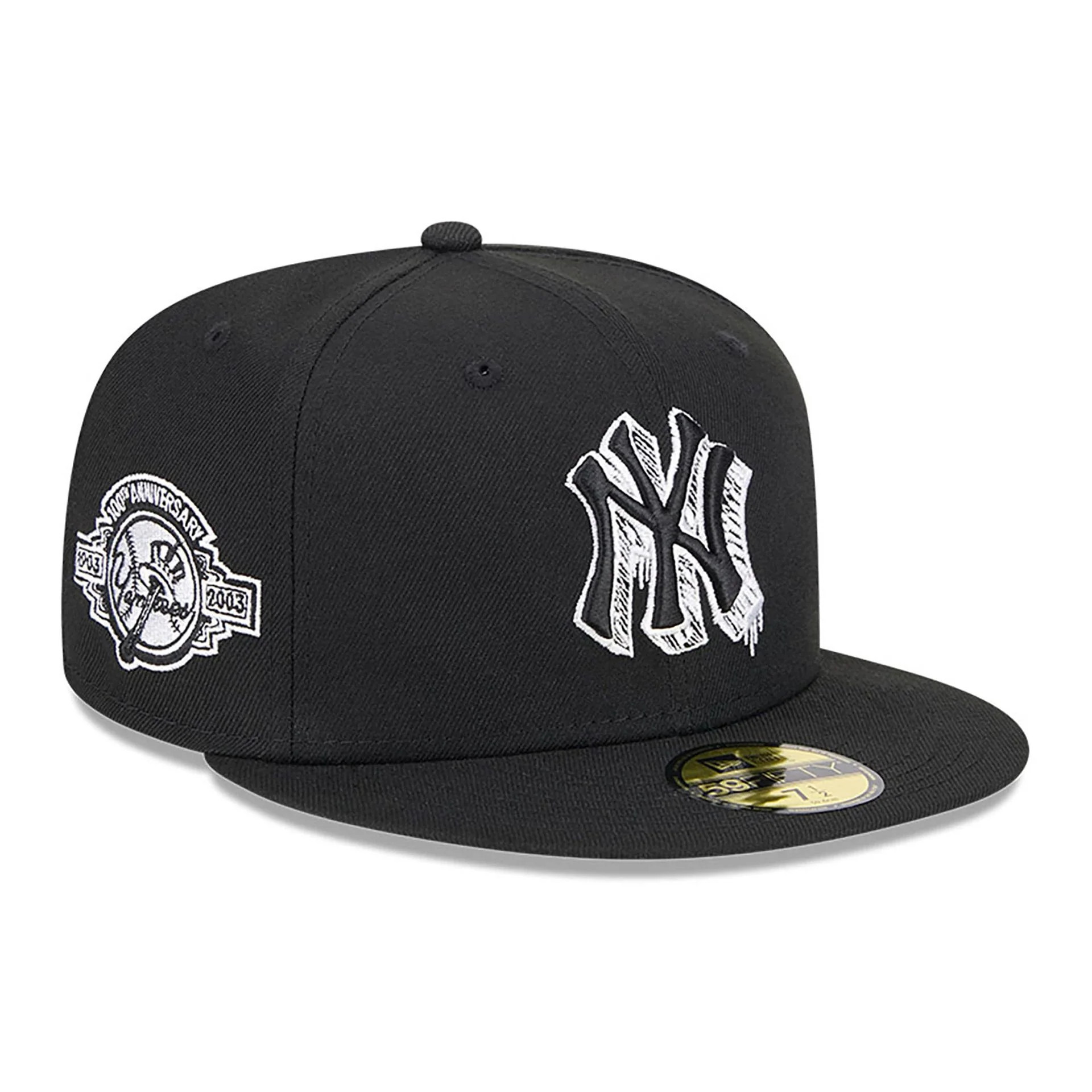 New York Yankees MLB Hi Vis Doodles Black 59FIFTY Fitted Cap | New Era Cap