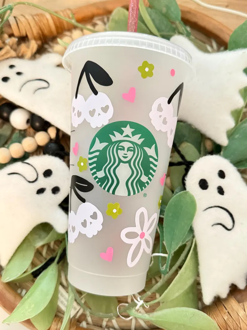 Halloween Starbucks Cup | Spooky Skull Tumbler, Personalized Water Bottle | Etsy (Global)