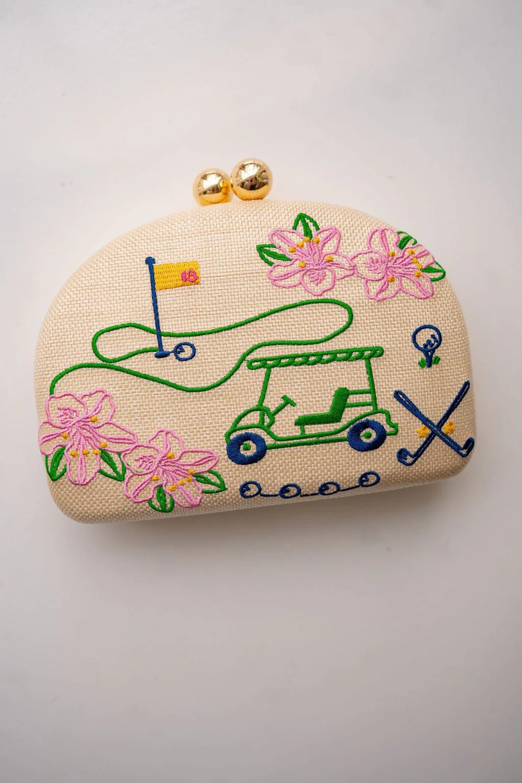 Golf Clutch- Embroidered | Lisi Lerch Inc