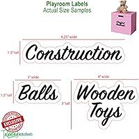 Talented Kitchen 120 Playroom & Crafts Organization Labels. Black on Clear Preprinted Stickers. W... | Amazon (US)