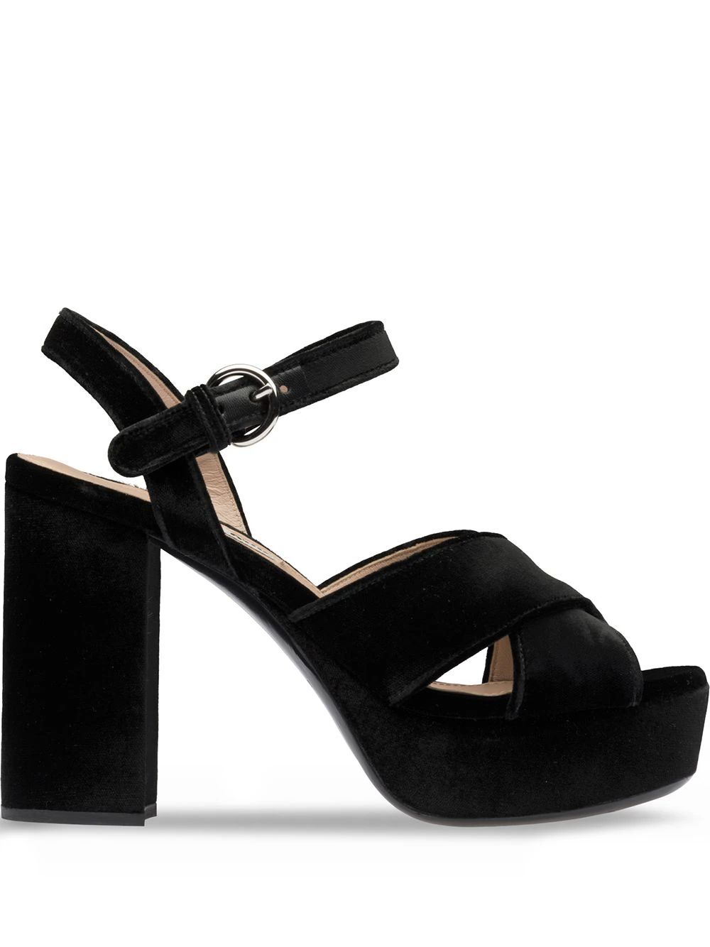 velvet platform sandals | Farfetch (US)