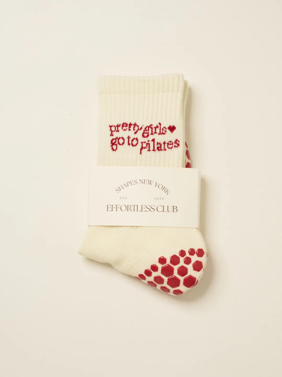Pretty Girls Go To Pilates - Effortless Club Curated Grip Socks, Pilates Socks, Crew Non-Slip Soc... | Etsy (US)